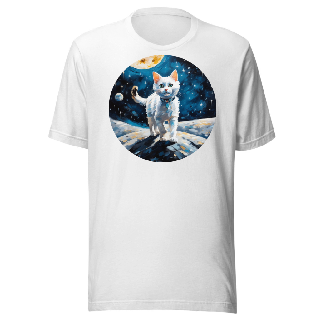 PugMug Custom White Companion Cat T-Shirt