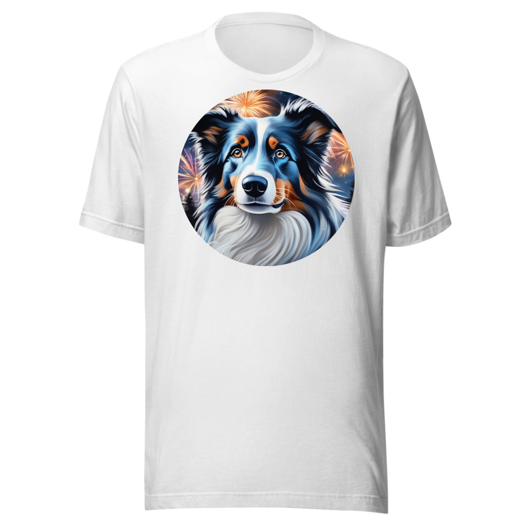 PugMug Custom Blue Merle Border Collie T-Shirt