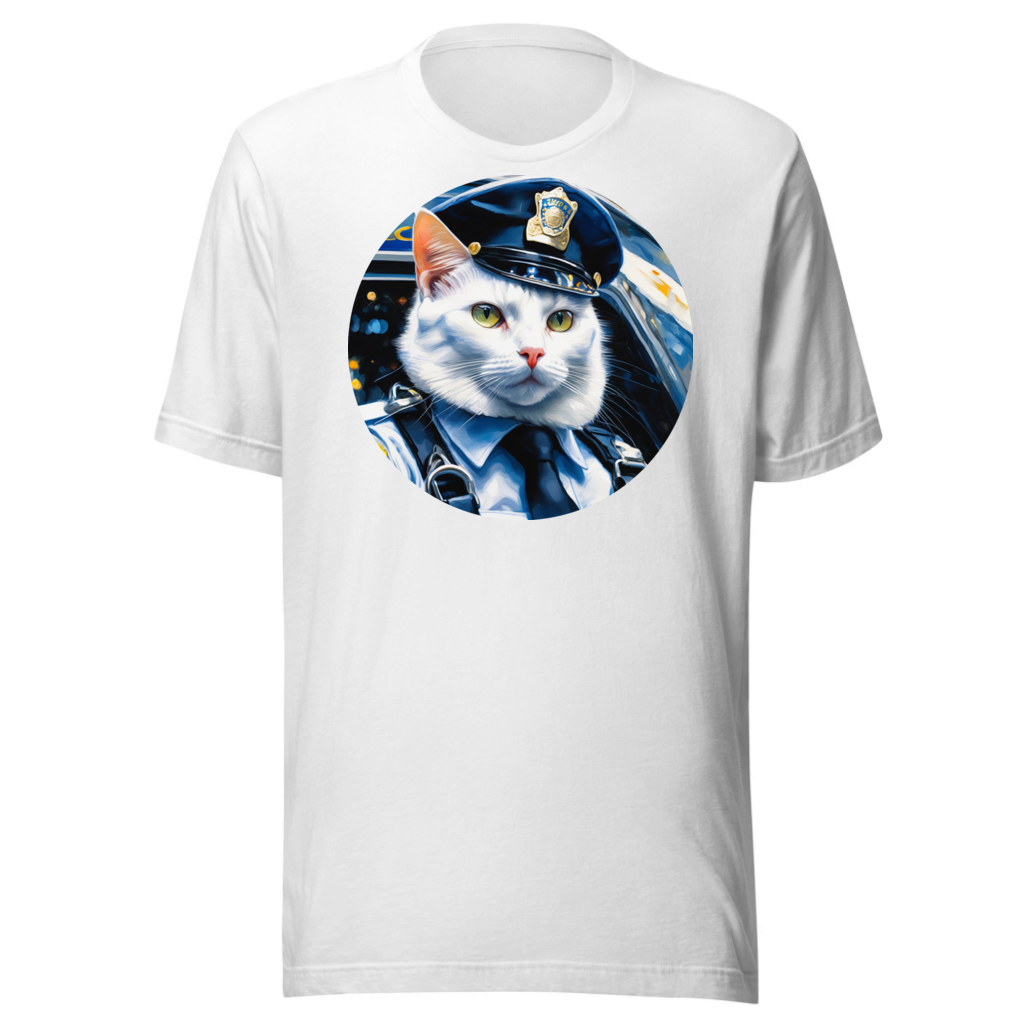 PugMug Custom White Companion Cat T-Shirt