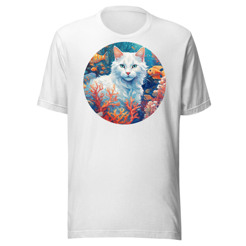PugMug Custom White Companion Cat T-Shirt