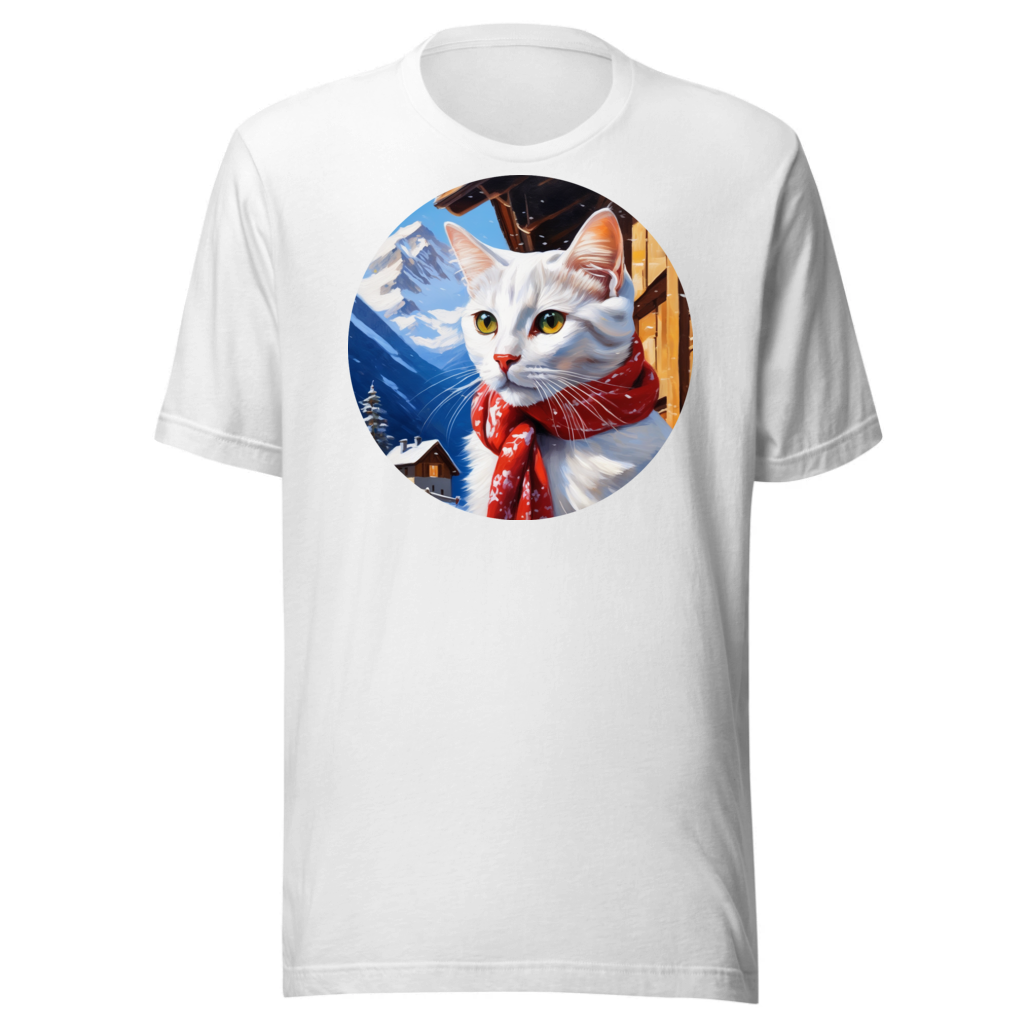 PugMug Custom White Companion Cat T-Shirt