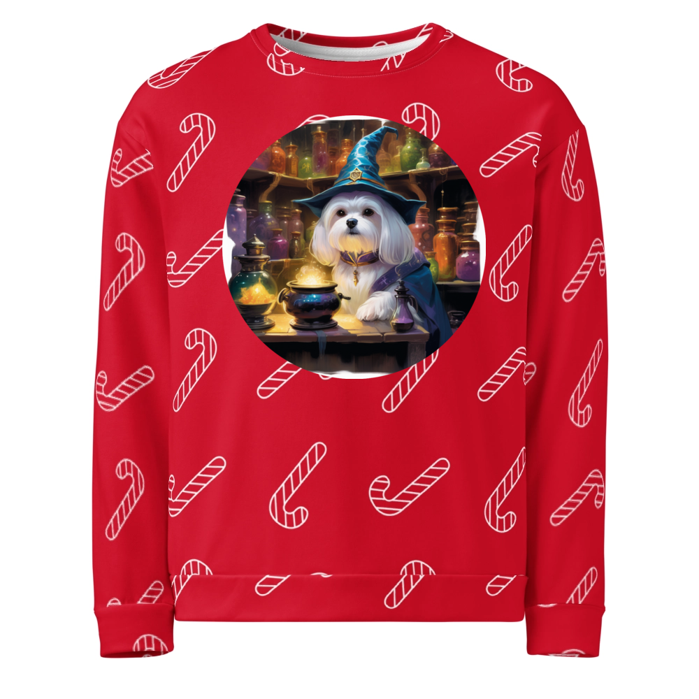 PugMug Custom Maltese Dog Ugly Christmas Sweatshirt