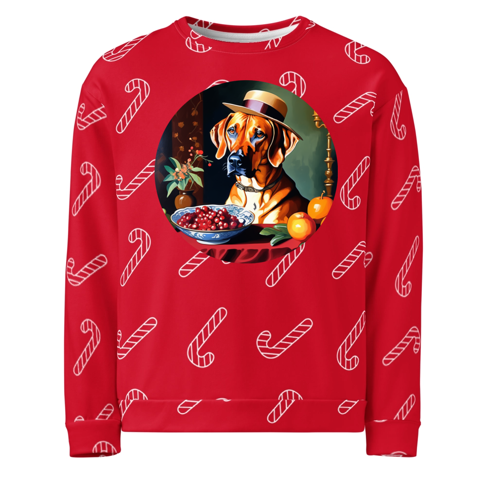 PugMug Custom Rhodesian Ridgeback Ugly Christmas Sweatshirt