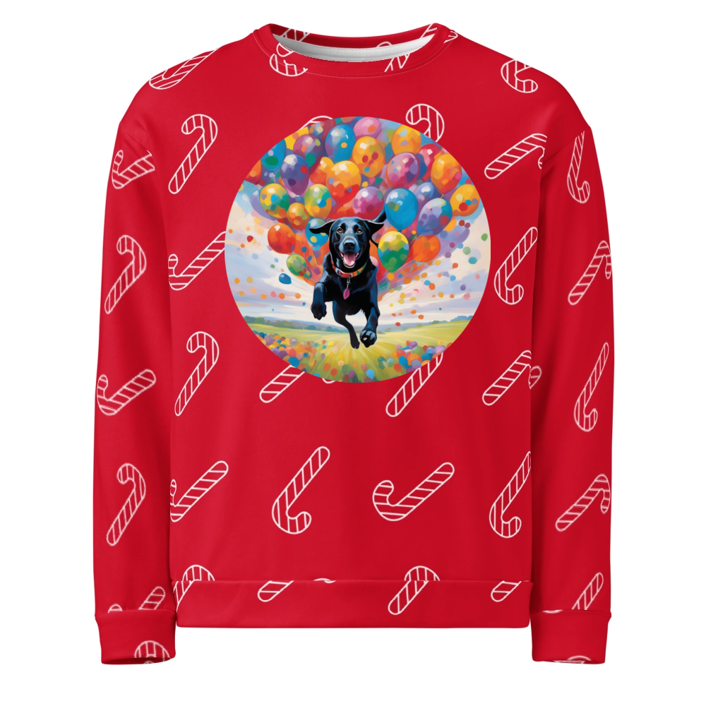 PugMug Custom Black Labrador Retriever Ugly Christmas Sweatshirt