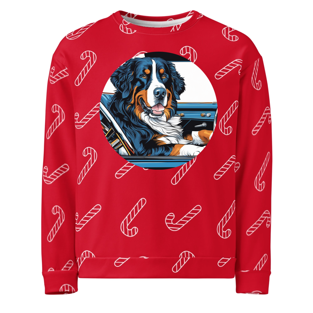 PugMug Custom Bernese Mountain Dog Ugly Christmas Sweatshirt