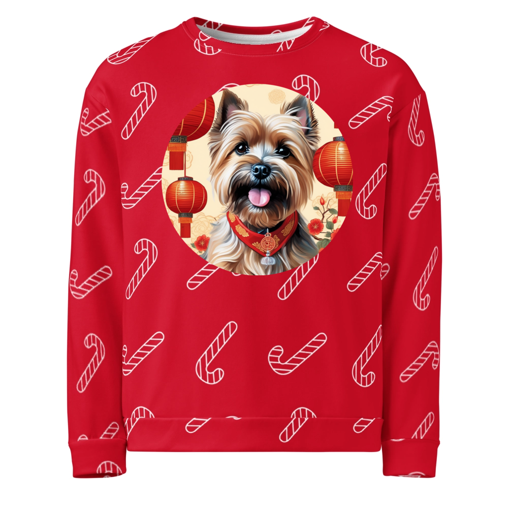 PugMug Custom Cairn Terrier Ugly Christmas Sweatshirt
