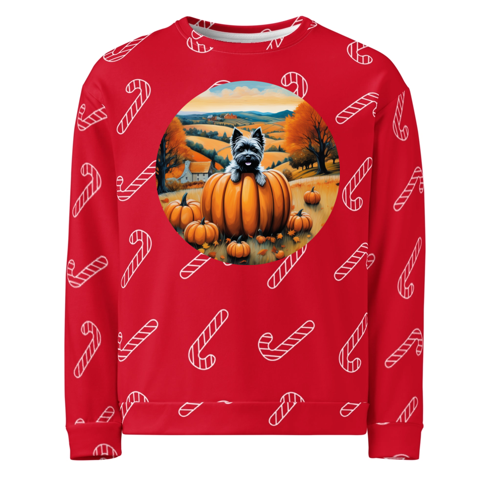 PugMug Custom Cairn Terrier Ugly Christmas Sweatshirt