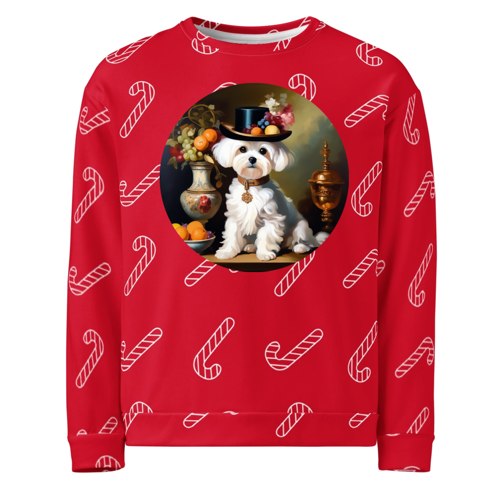 PugMug Custom Maltese Dog Ugly Christmas Sweatshirt