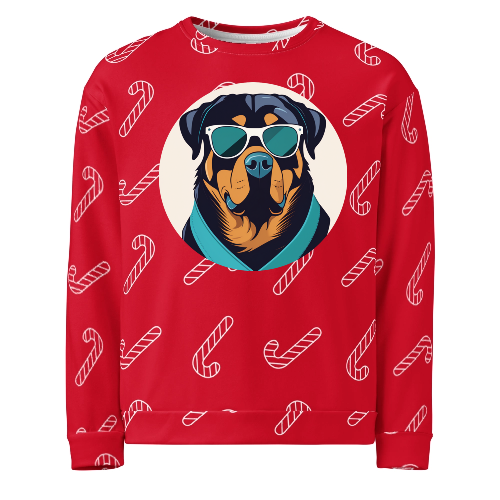 PugMug Custom Rottweiler Ugly Christmas Sweatshirt
