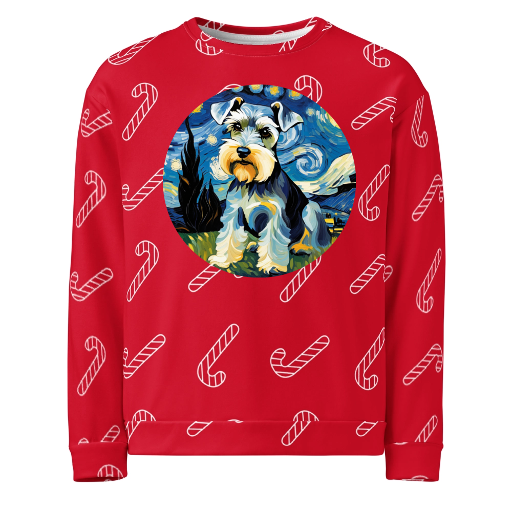 PugMug Custom Miniature Schnauzer Ugly Christmas Sweatshirt