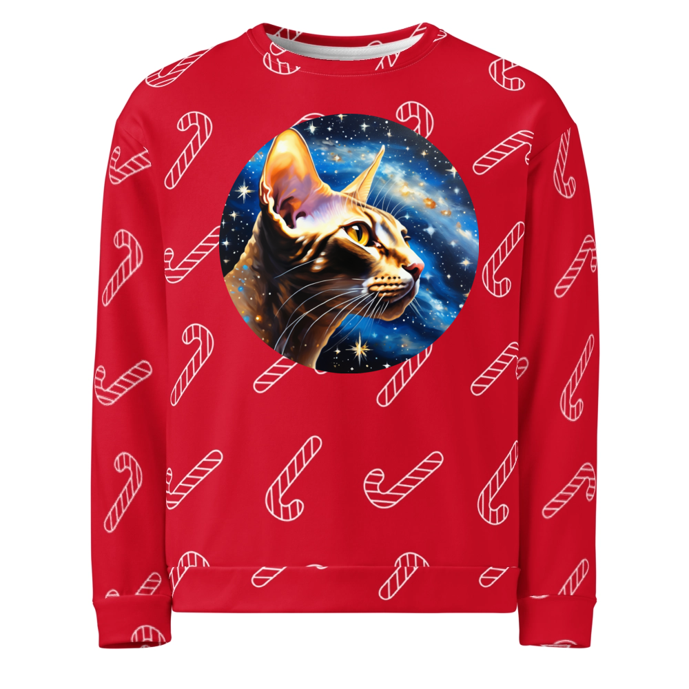 PugMug Custom Tabby Sphynx Cat Ugly Christmas Sweatshirt