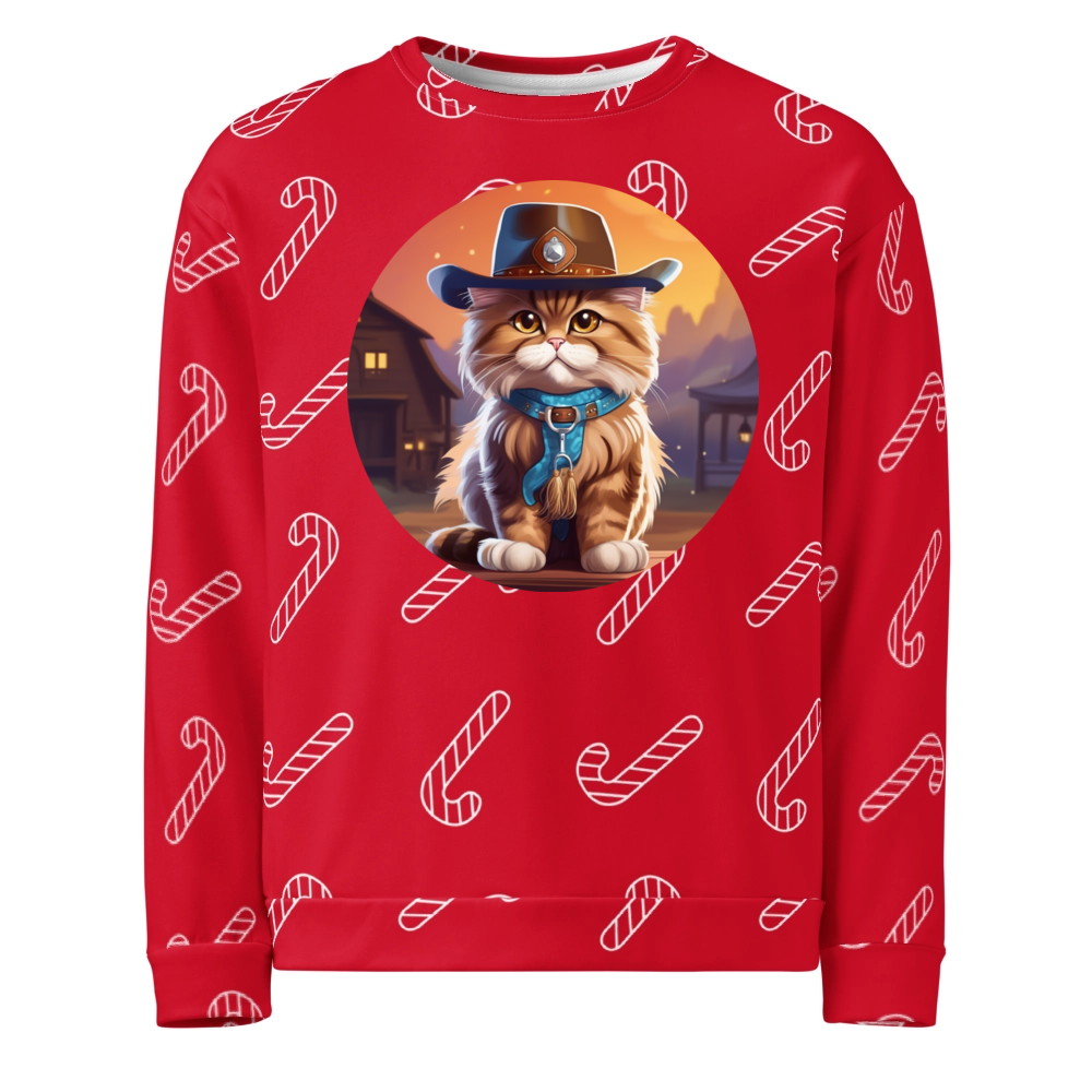 PugMug Custom Tabby Persian Cat Ugly Christmas Sweatshirt