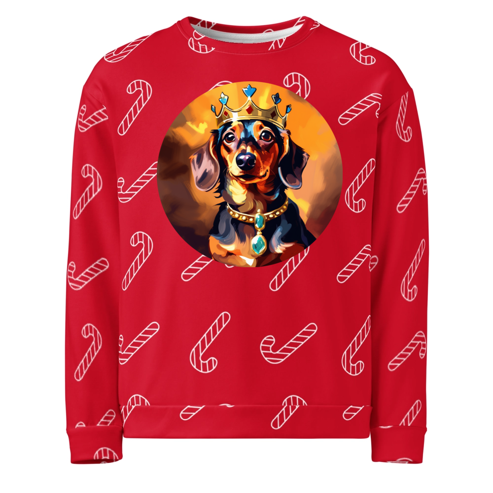 PugMug Custom Tan Dachshund Ugly Christmas Sweatshirt