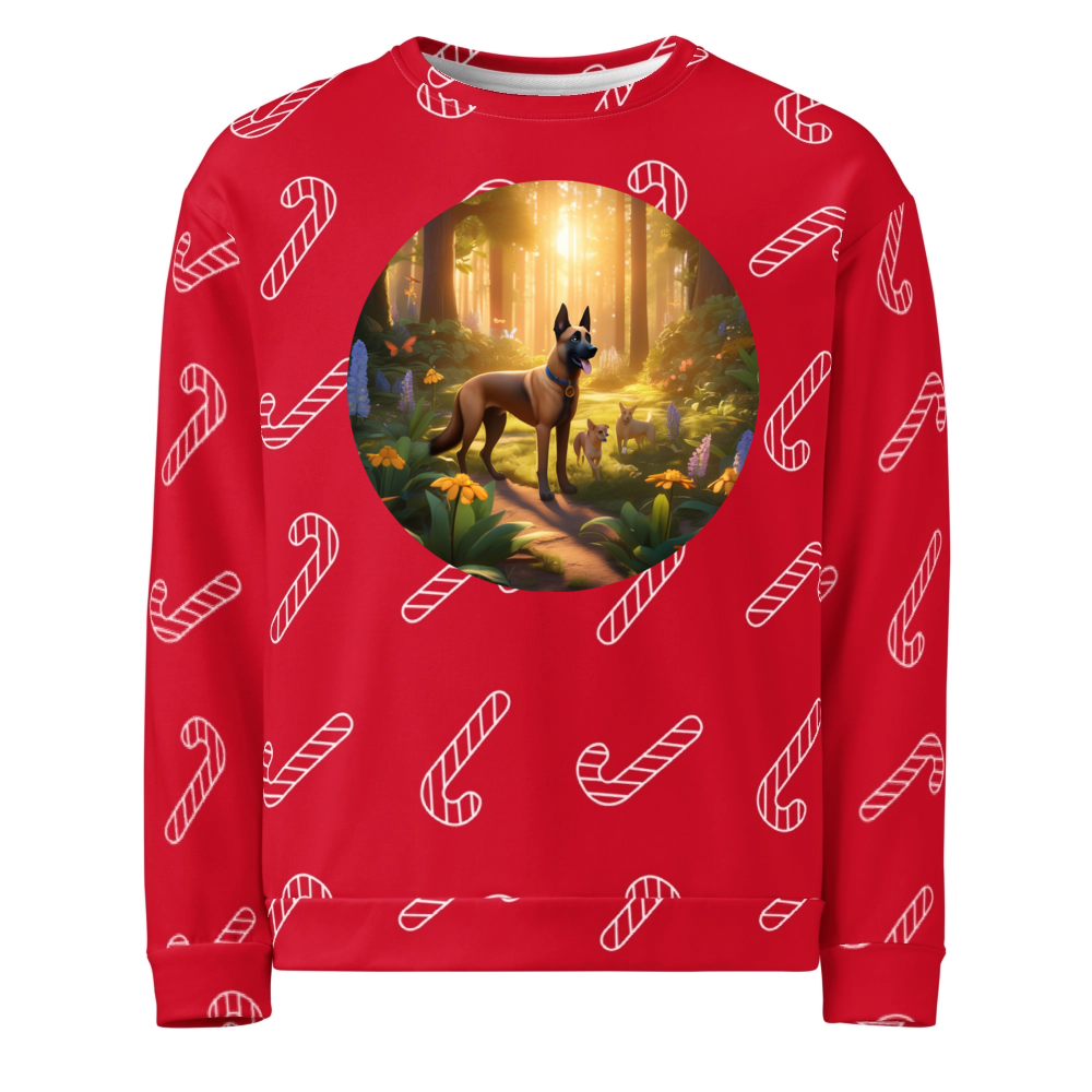 PugMug Custom Belgian Malinois Ugly Christmas Sweatshirt