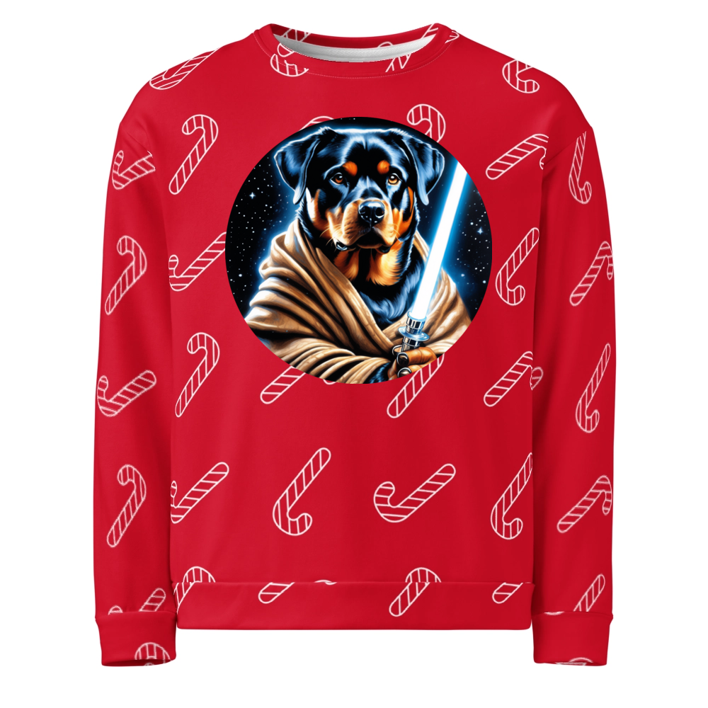 PugMug Custom Rottweiler Ugly Christmas Sweatshirt