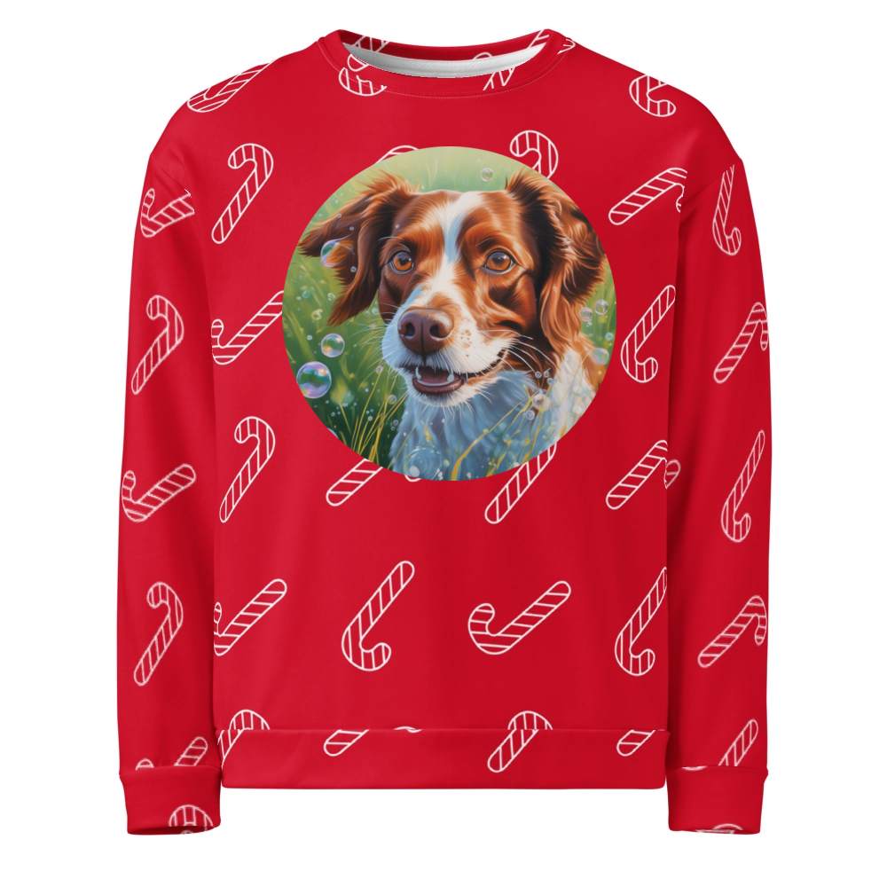 PugMug Custom Brittany Dog Ugly Christmas Sweatshirt