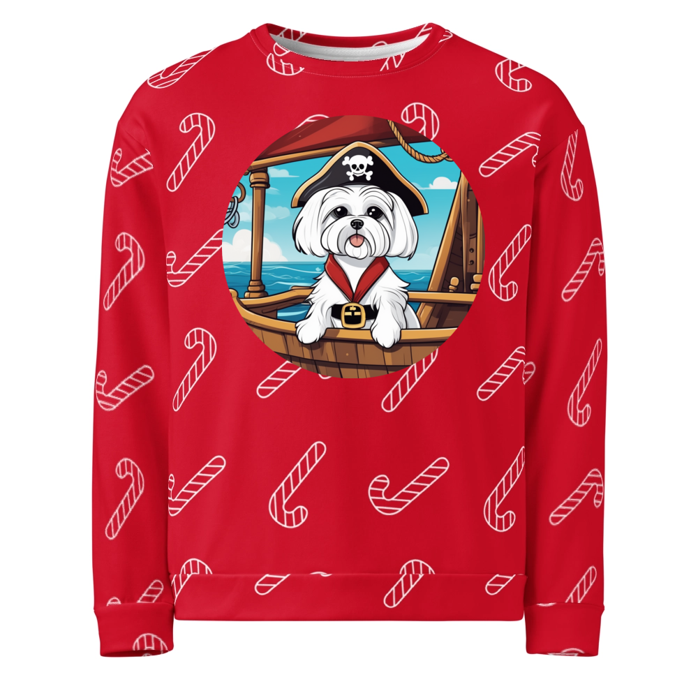 PugMug Custom Maltese Dog Ugly Christmas Sweatshirt