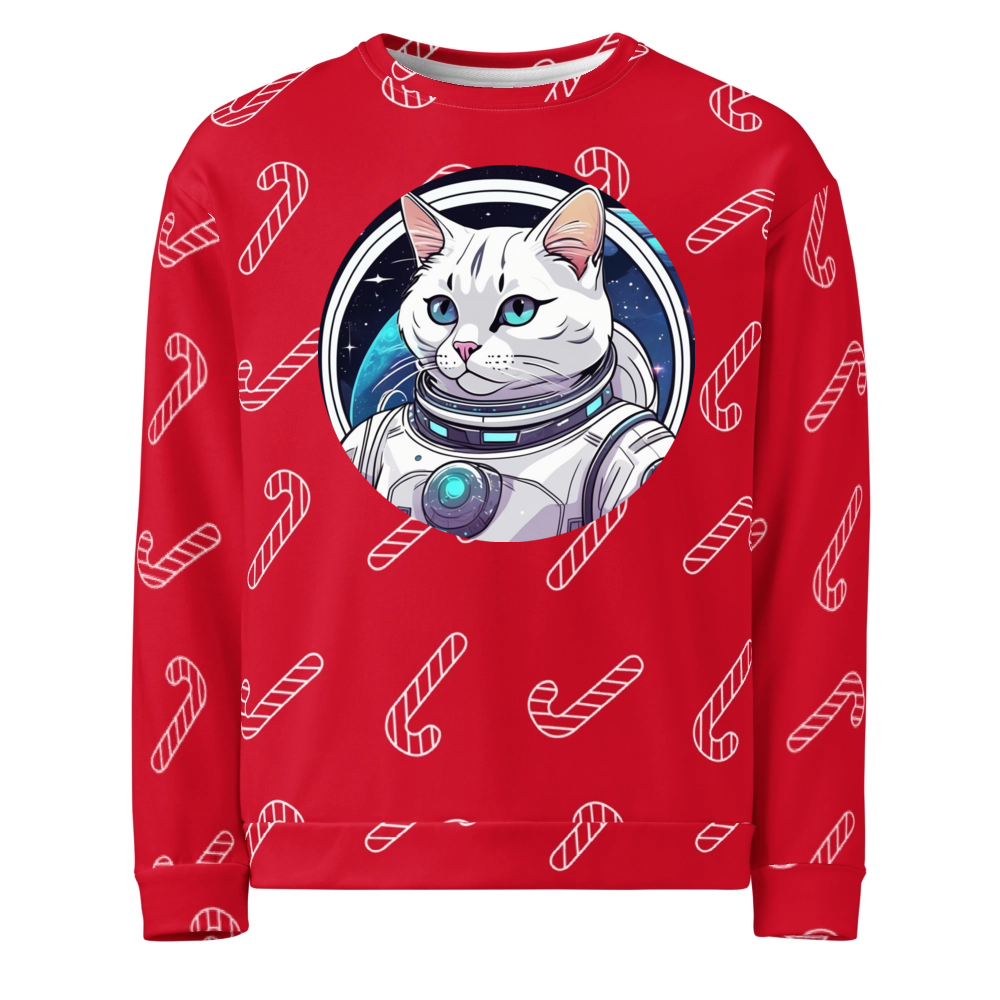 PugMug Custom White Exotic Cat Ugly Christmas Sweatshirt