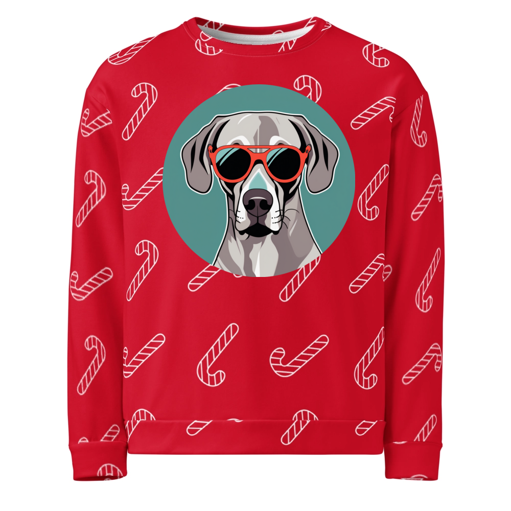 PugMug Custom Weimaraner Ugly Christmas Sweatshirt