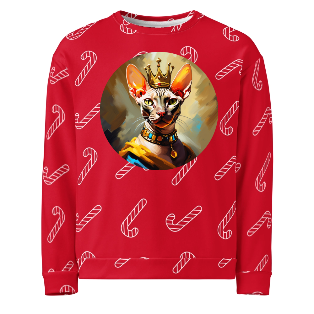 PugMug Custom Tabby Sphynx Cat Ugly Christmas Sweatshirt