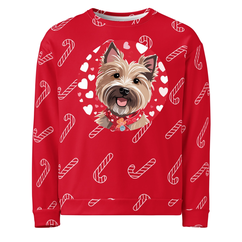 PugMug Custom Cairn Terrier Ugly Christmas Sweatshirt