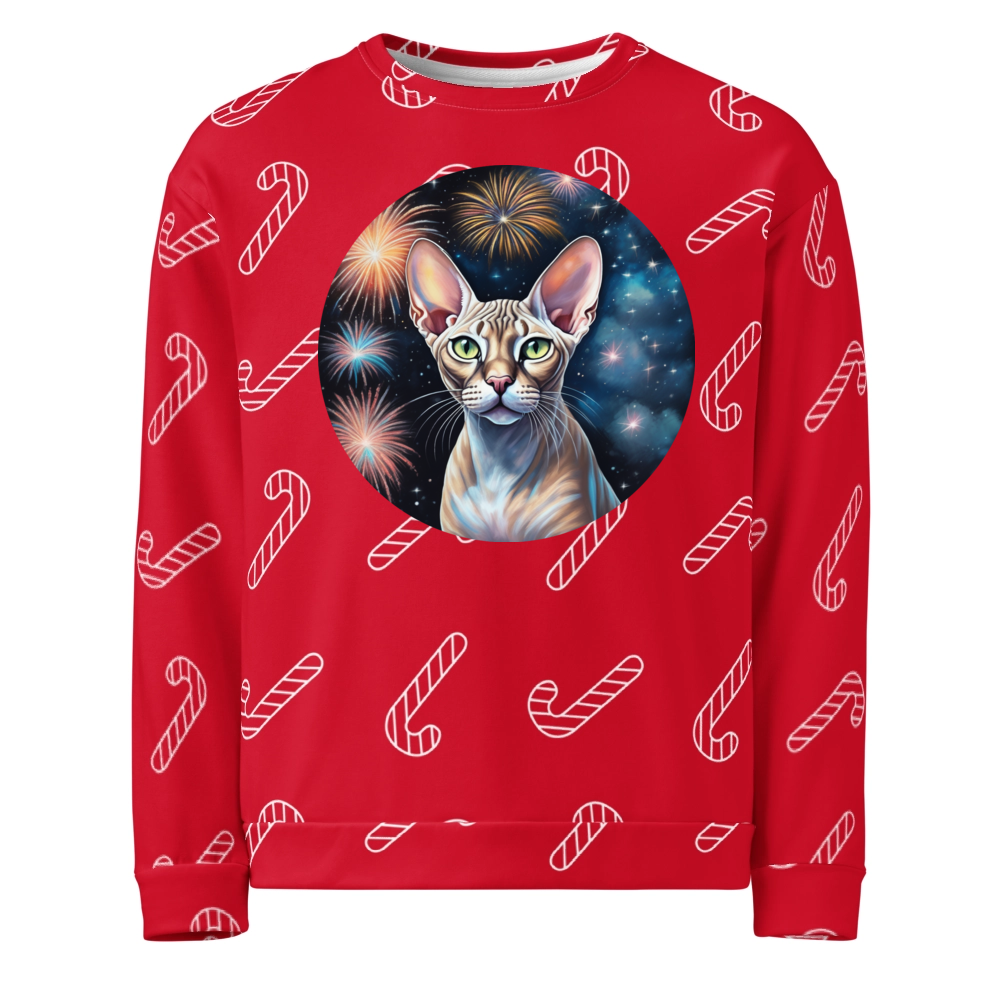 PugMug Custom Tabby Sphynx Cat Ugly Christmas Sweatshirt