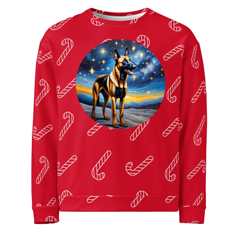 PugMug Custom Belgian Malinois Ugly Christmas Sweatshirt