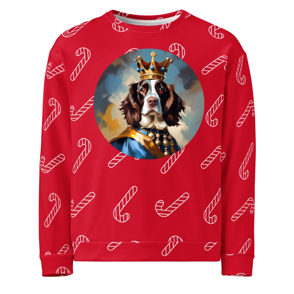 PugMug Custom English Springer Spaniel Ugly Christmas Sweatshirt