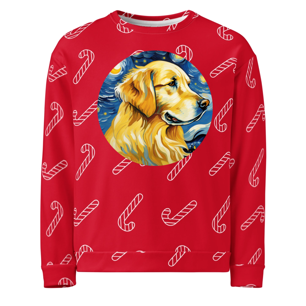 PugMug Custom Golden Retriever Ugly Christmas Sweatshirt