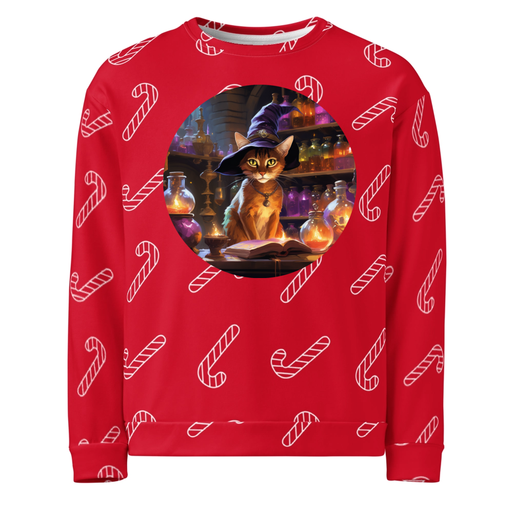 PugMug Custom Tabby Abyssinian Cat Ugly Christmas Sweatshirt