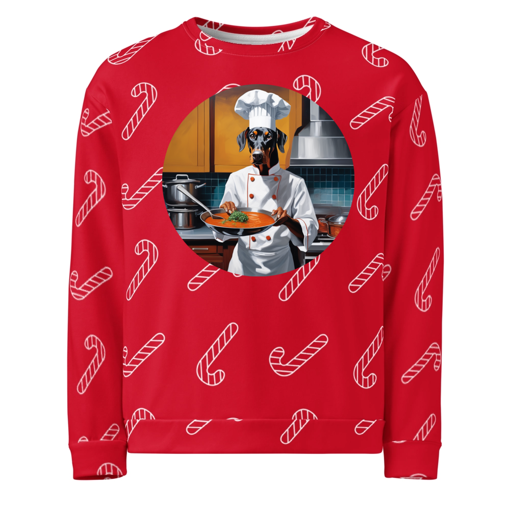 PugMug Custom Doberman Pinscher Ugly Christmas Sweatshirt