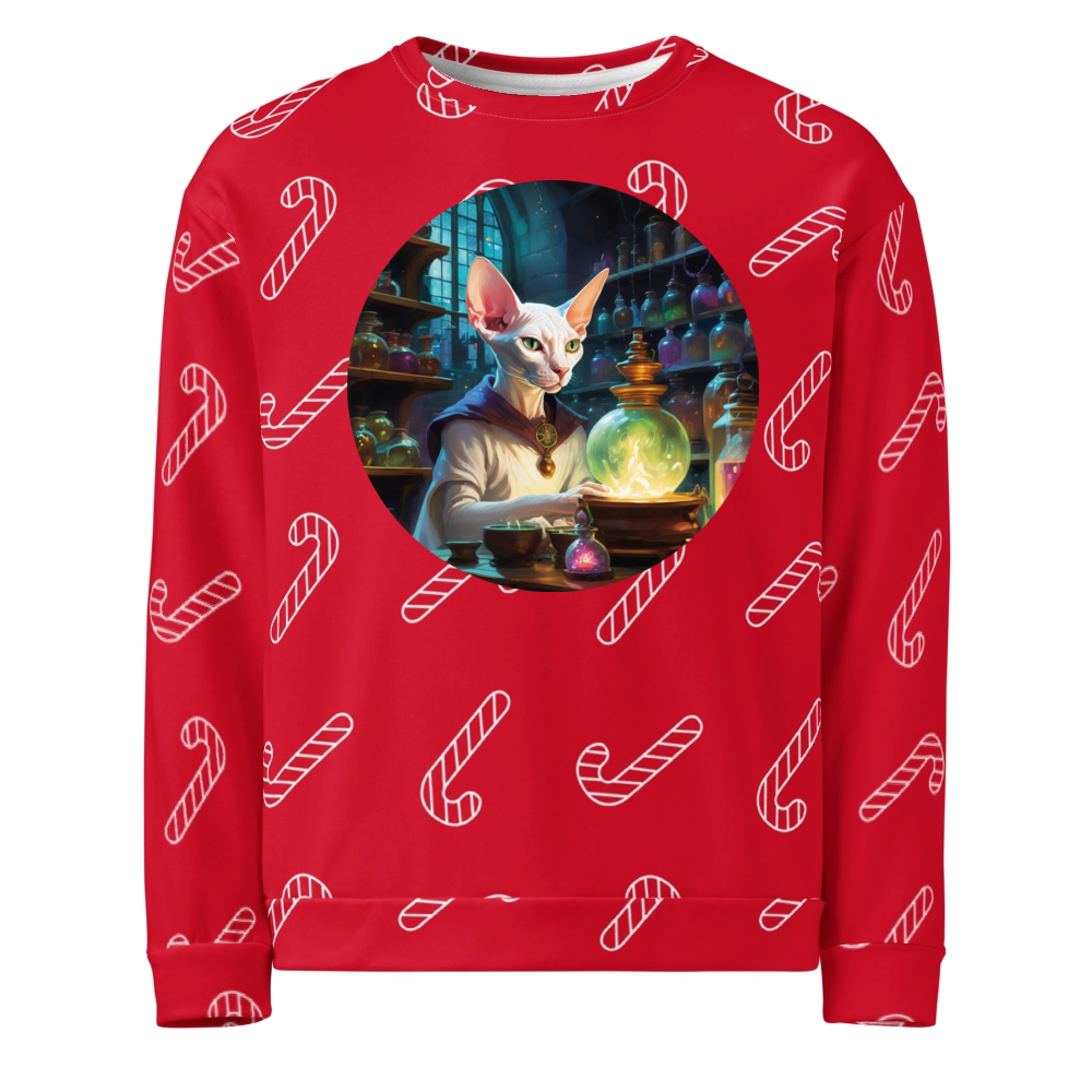 PugMug Custom White Sphynx Cat Ugly Christmas Sweatshirt