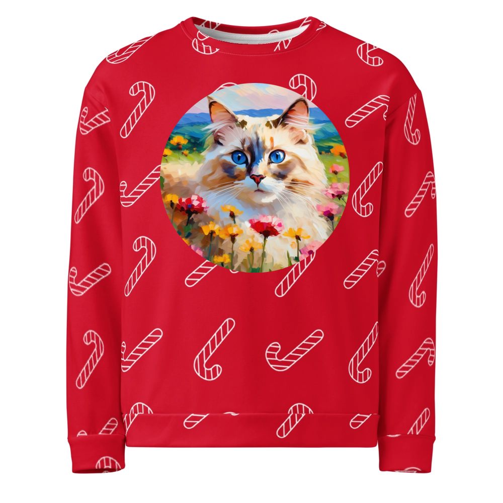 PugMug Custom Tabby Ragdoll Cat Ugly Christmas Sweatshirt