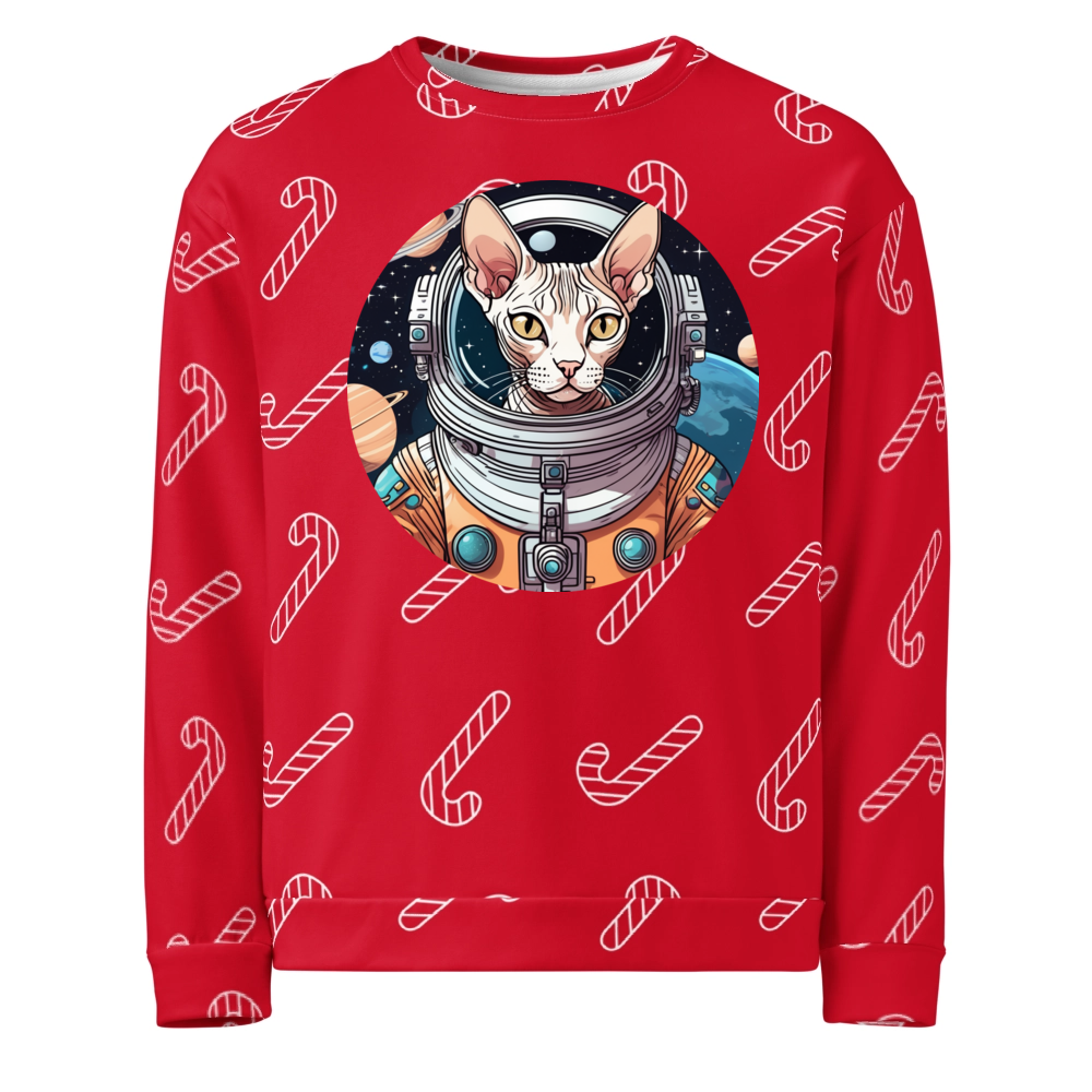 PugMug Custom Tabby Sphynx Cat Ugly Christmas Sweatshirt