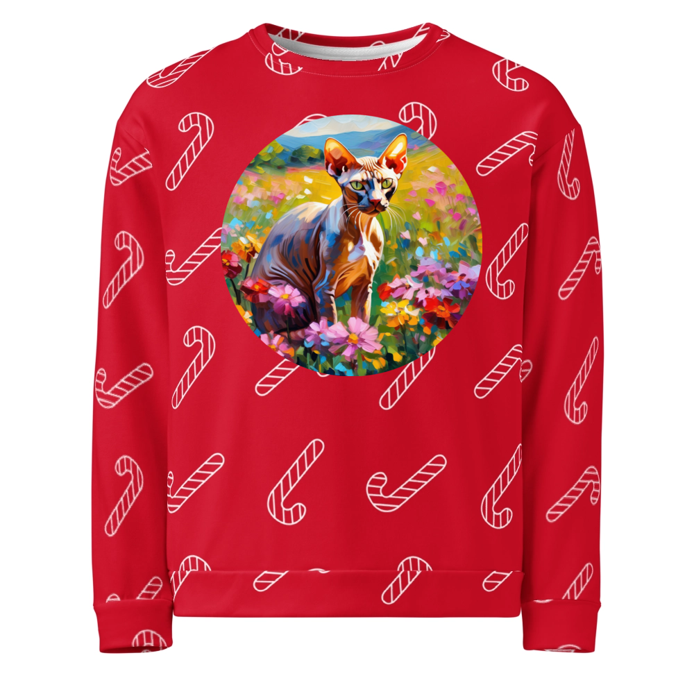 PugMug Custom Tabby Sphynx Cat Ugly Christmas Sweatshirt