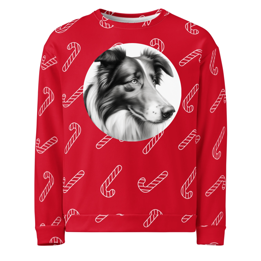 PugMug Custom Collie Ugly Christmas Sweatshirt