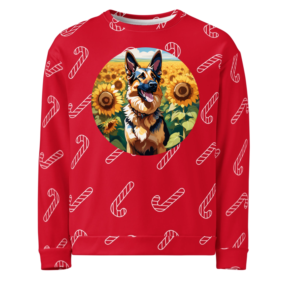 PugMug Custom German Shepherd Dog Ugly Christmas Sweatshirt