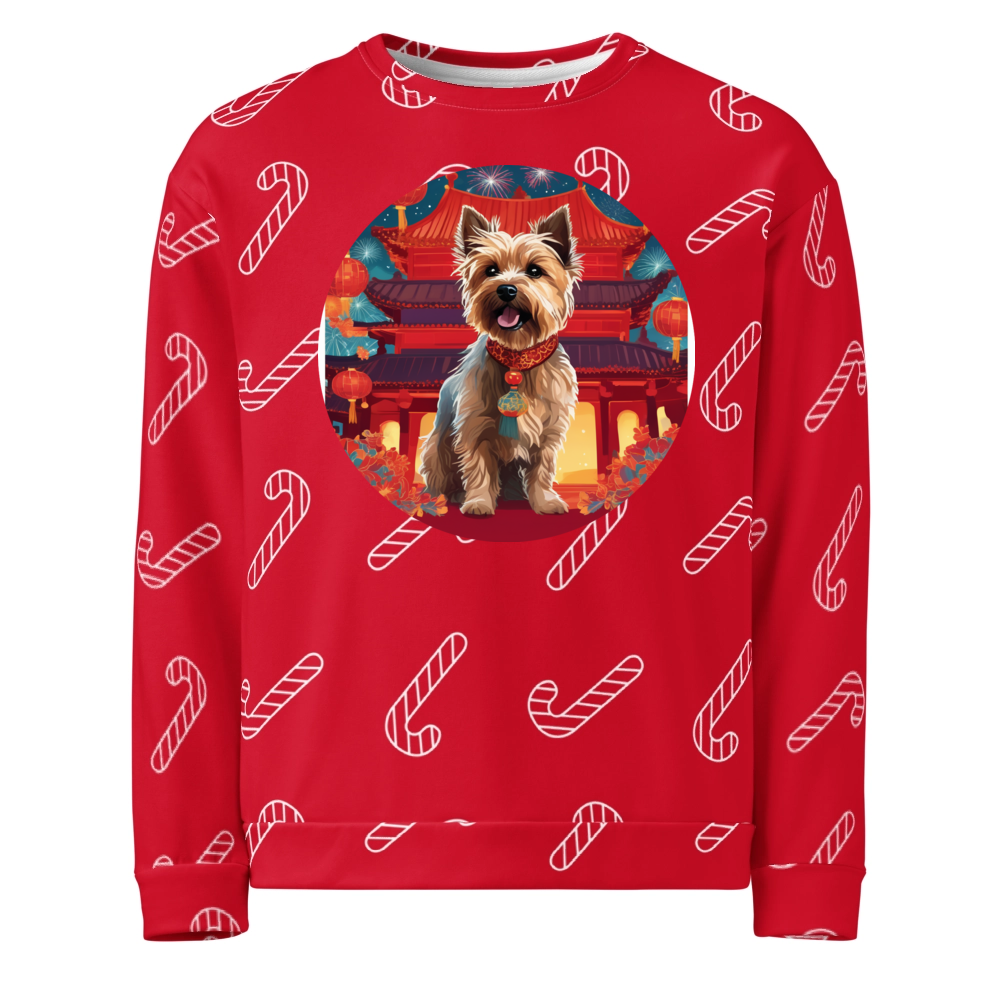 PugMug Custom Cairn Terrier Ugly Christmas Sweatshirt
