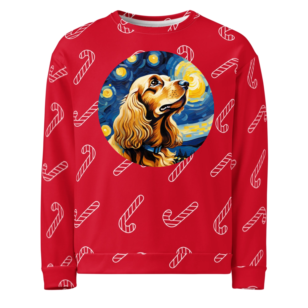 PugMug Custom English Cocker Spaniel Ugly Christmas Sweatshirt