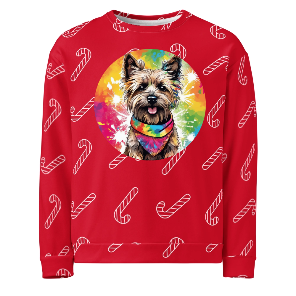 PugMug Custom Cairn Terrier Ugly Christmas Sweatshirt