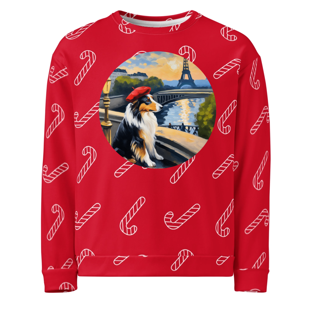 PugMug Custom Collie Ugly Christmas Sweatshirt