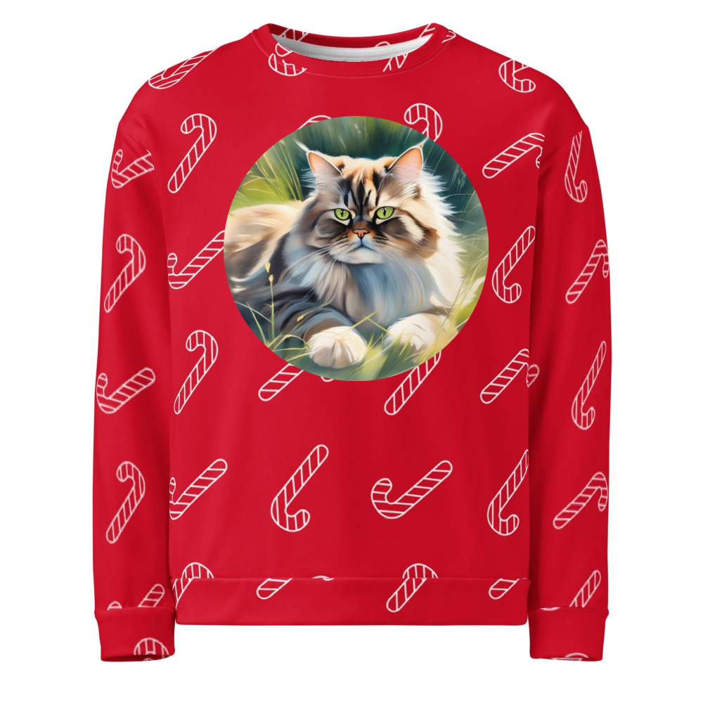 PugMug Custom Tabby Persian Cat Ugly Christmas Sweatshirt