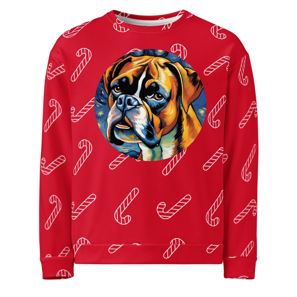 PugMug Custom Boxer Dog Ugly Christmas Sweatshirt