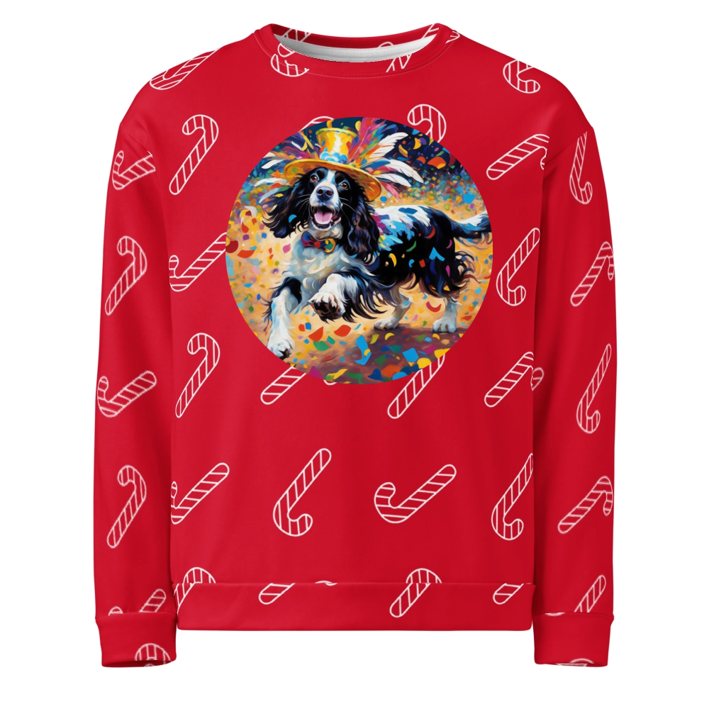 PugMug Custom English Springer Spaniel Ugly Christmas Sweatshirt