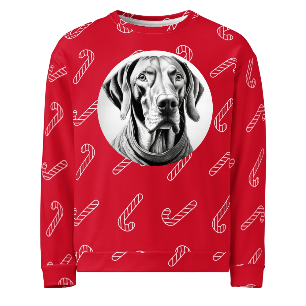 PugMug Custom Vizsla Ugly Christmas Sweatshirt