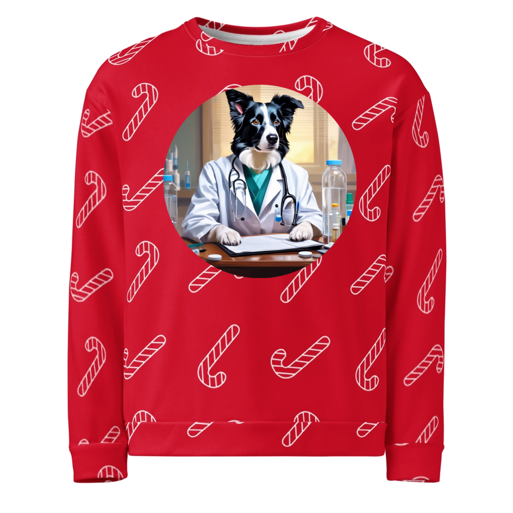 PugMug Custom Border Collie Ugly Christmas Sweatshirt