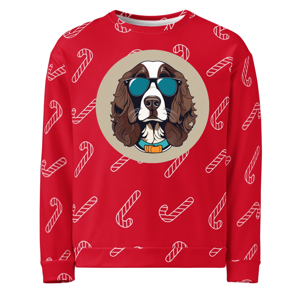 PugMug Custom English Springer Spaniel Ugly Christmas Sweatshirt