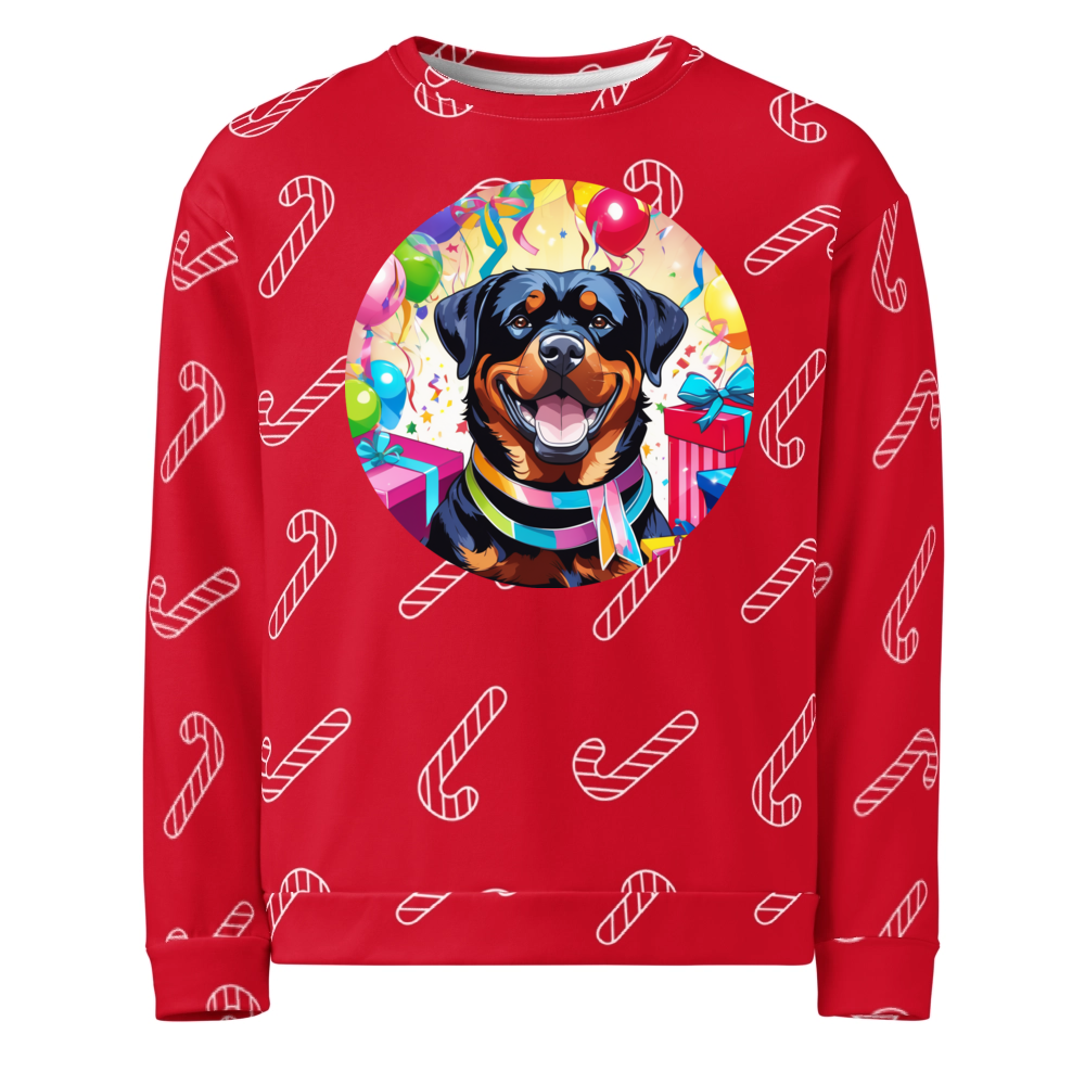 PugMug Custom Rottweiler Ugly Christmas Sweatshirt