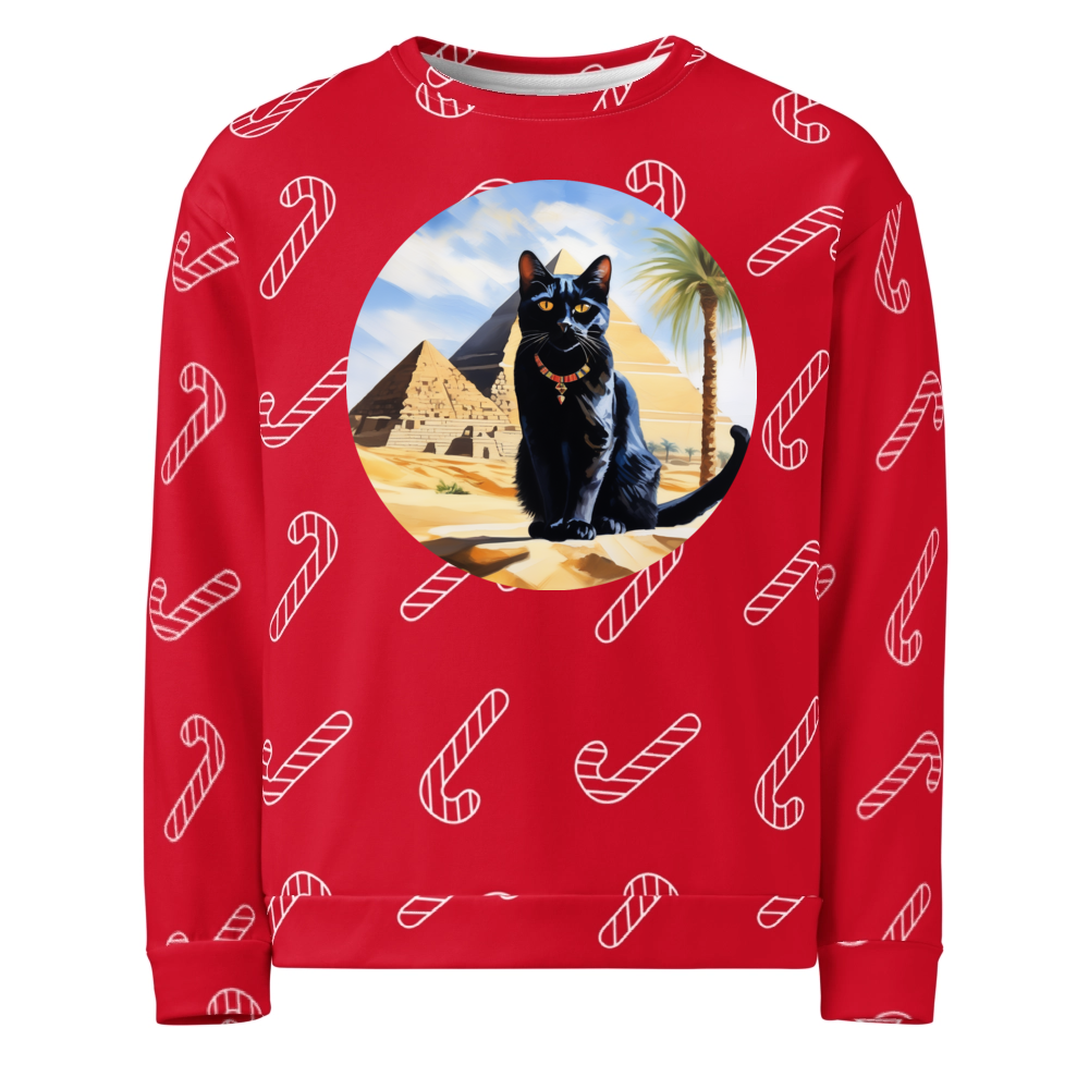 PugMug Custom Black Exotic Cat Ugly Christmas Sweatshirt
