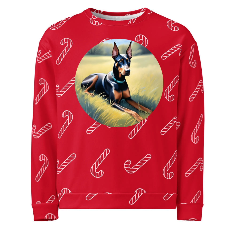 PugMug Custom Doberman Pinscher Ugly Christmas Sweatshirt